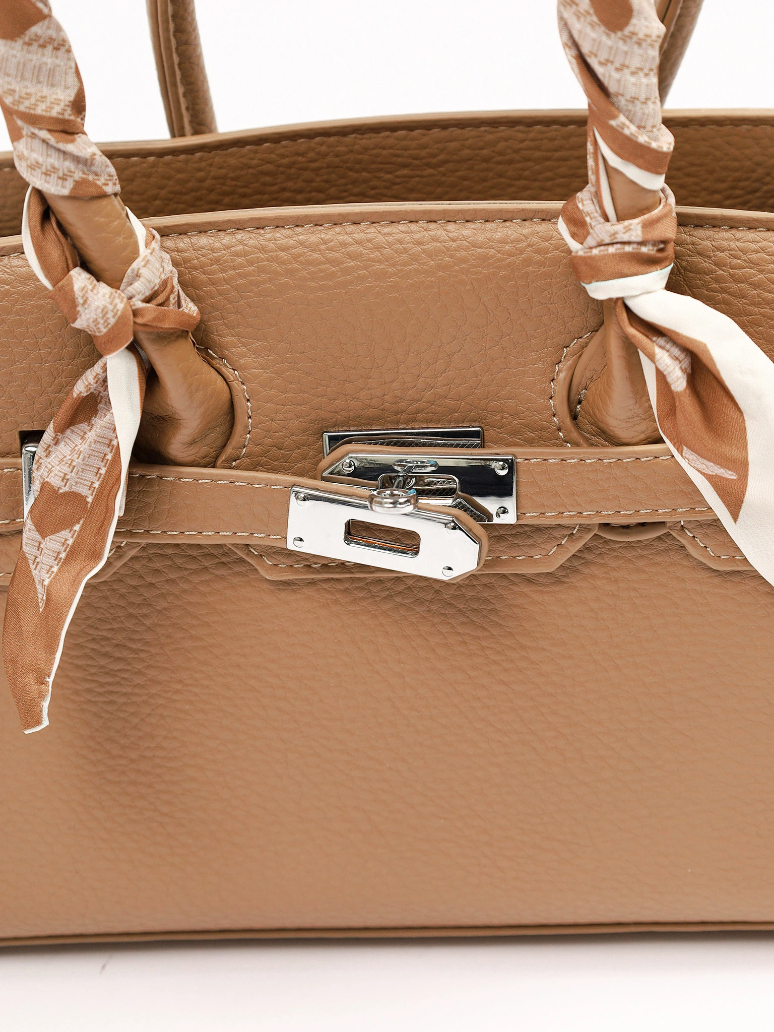 Сумка-тоут  с декоративным платком в ассортименте